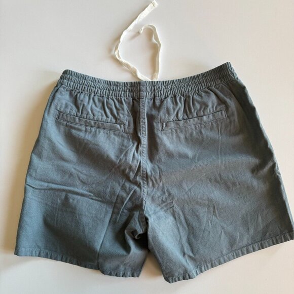 MADEWELL Smokey Blue Cotton-Hemp Blend Everywear Shorts - Men's Medium - Picture 6 of 7